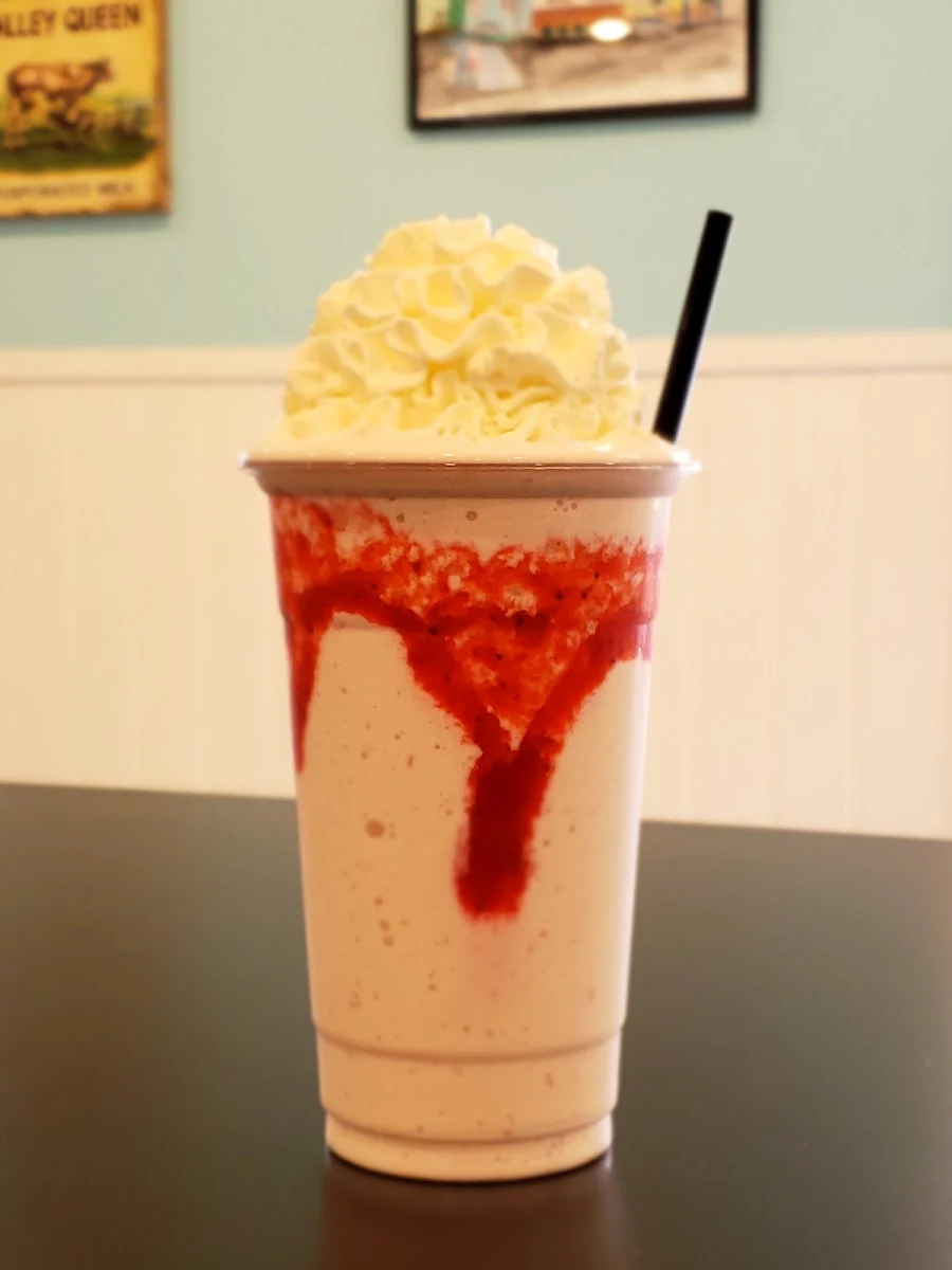 White Chocolate Strawberry Milkshake