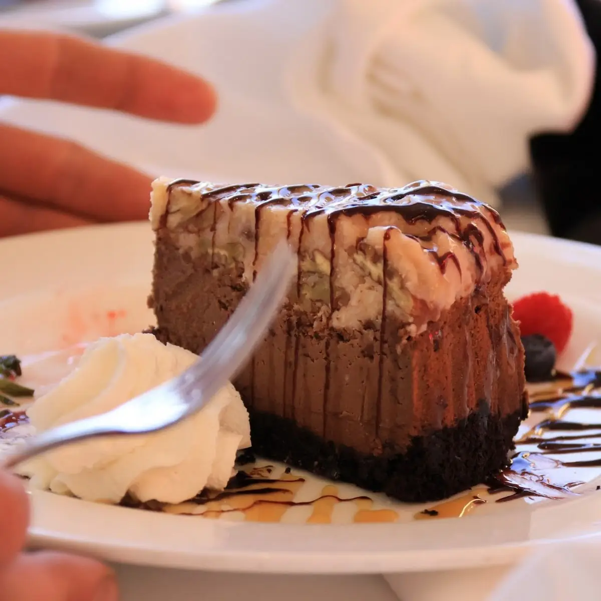 Chocolate Cheesecake, Skylon Tower Revolving Dining Room