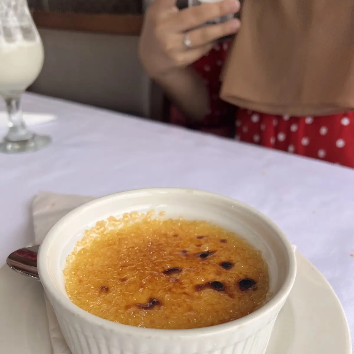 Creme Brulee with a Cappuccino, Skylon Tower Revolving Dining Room