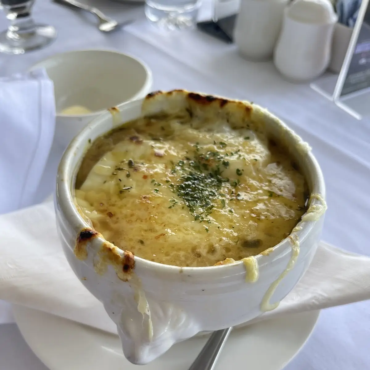French Onion Soup, Skylon Tower Revolving Dining Room