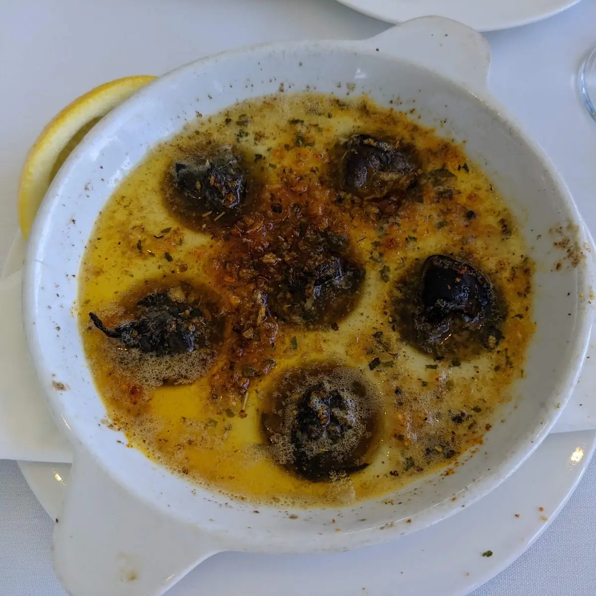 Large Baked Burgundy Escargot, Skylon Tower Revolving Dining Room
