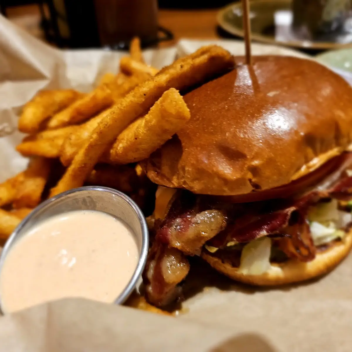 Blue Cheese Burger and Fries