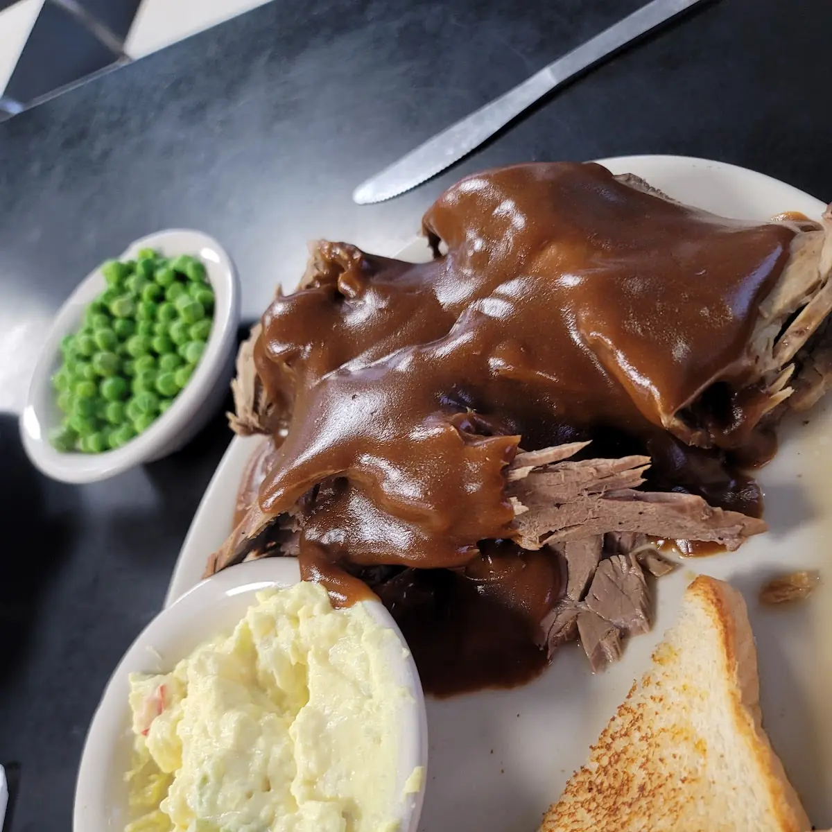 Open-Faced Hot Beef