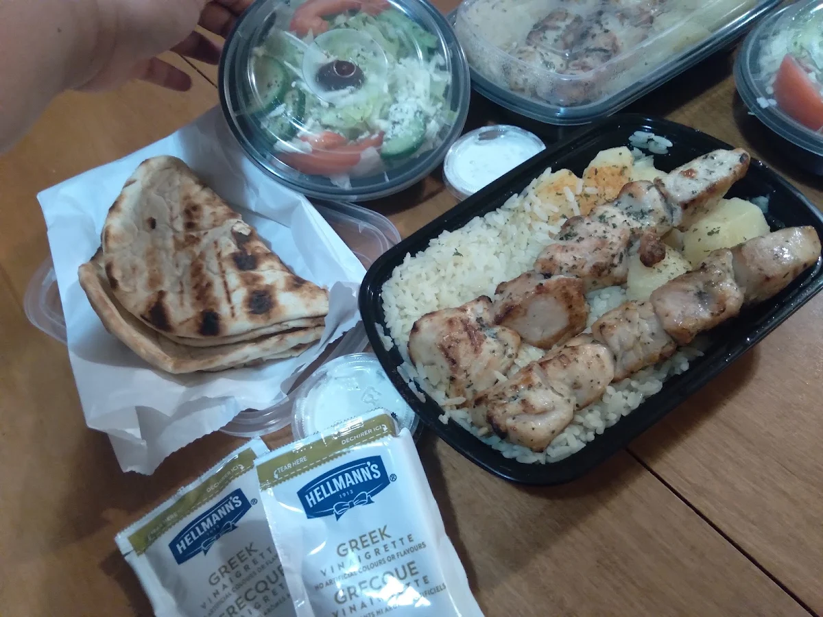 Chicken Souvlaki Platter, Souvlaki Express