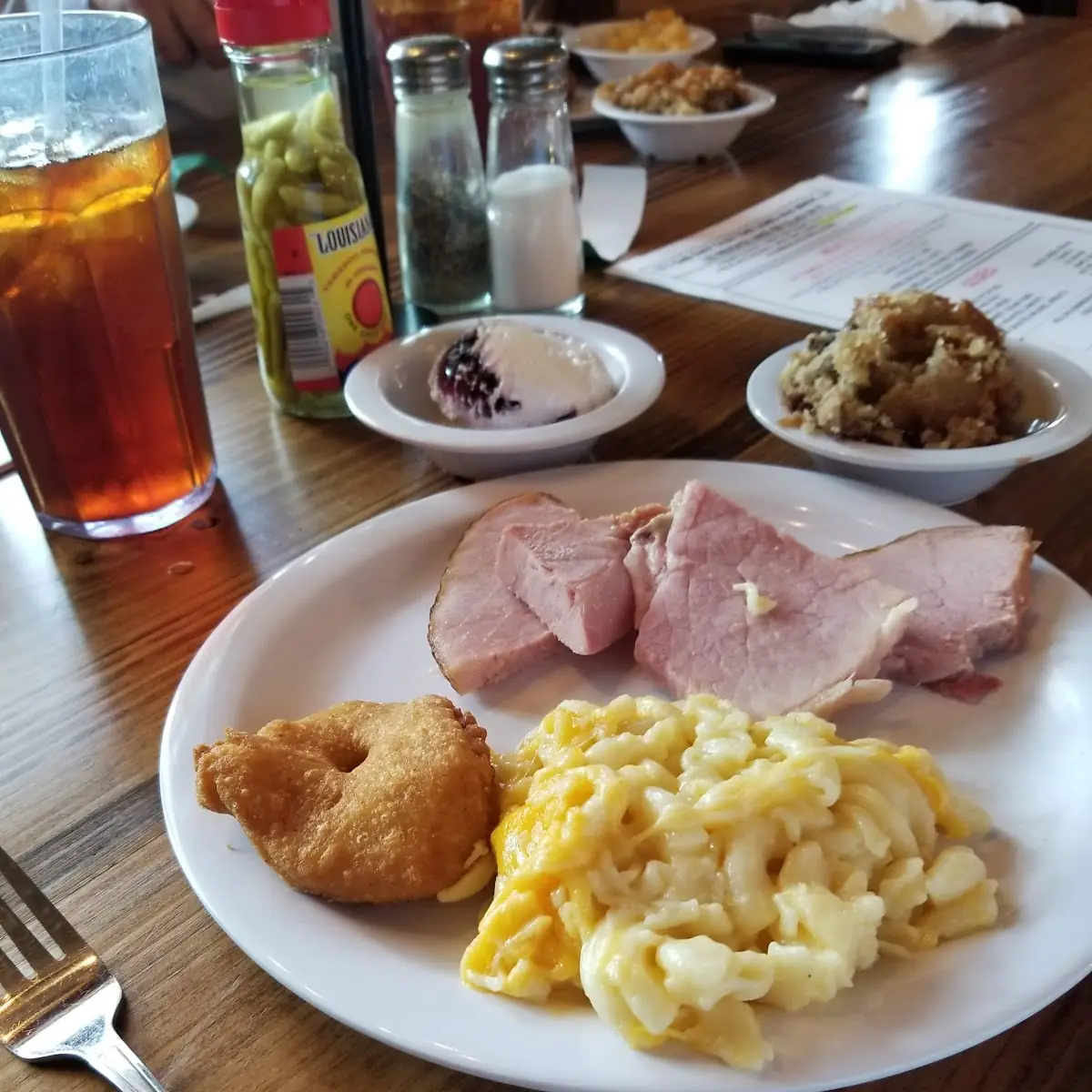 Ham with Mac & Cheese