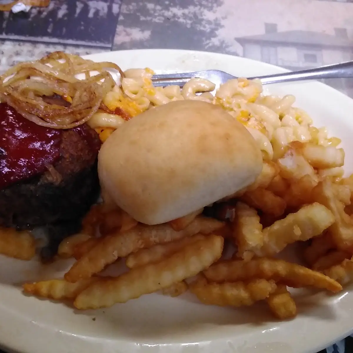 Meatloaf with Mac and Cheese
