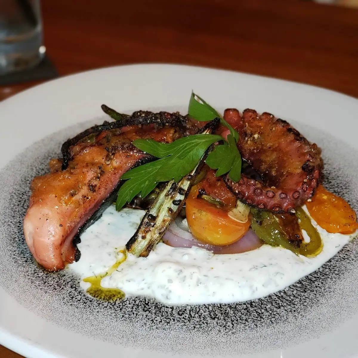 Grilled Octopus with Okra