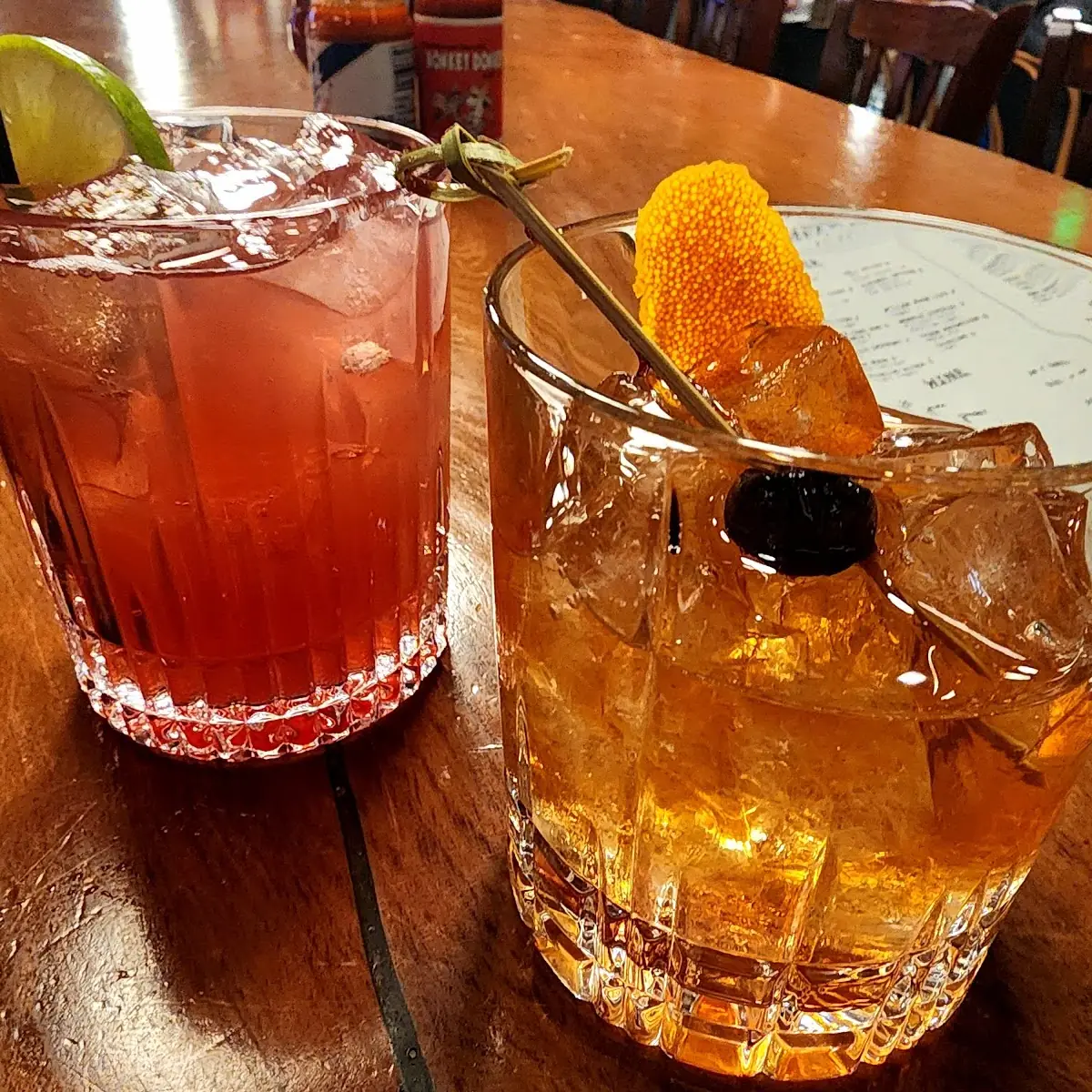 Brown Sugar Old Fashioned and a Mocktail