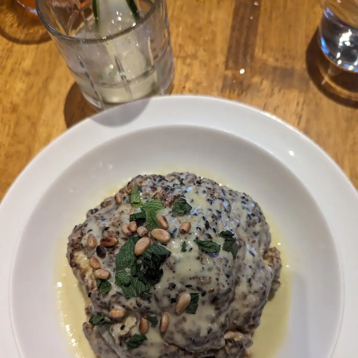 Green Curry & Harissa Roasted Cauliflower Mint & Pine Nuts