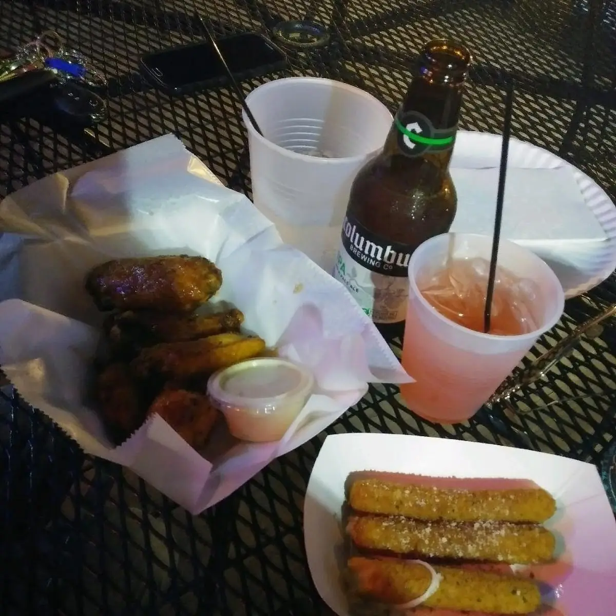 BBQ Wings and Mozzarella Sticks