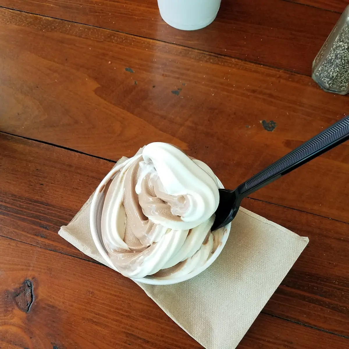 Soft Serve Swirl Ice Cream in a Cup