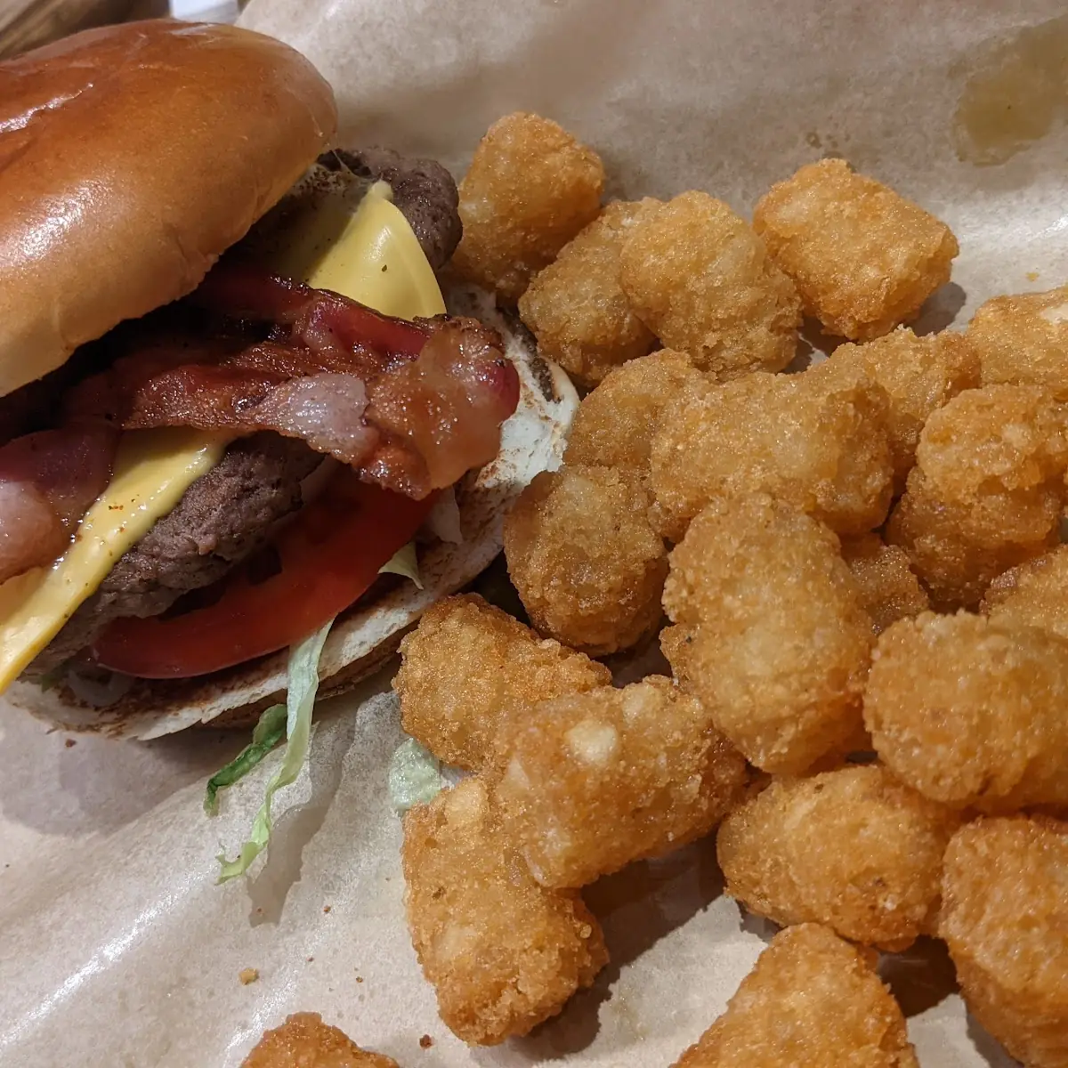 Cheese Curd Bacon Burger