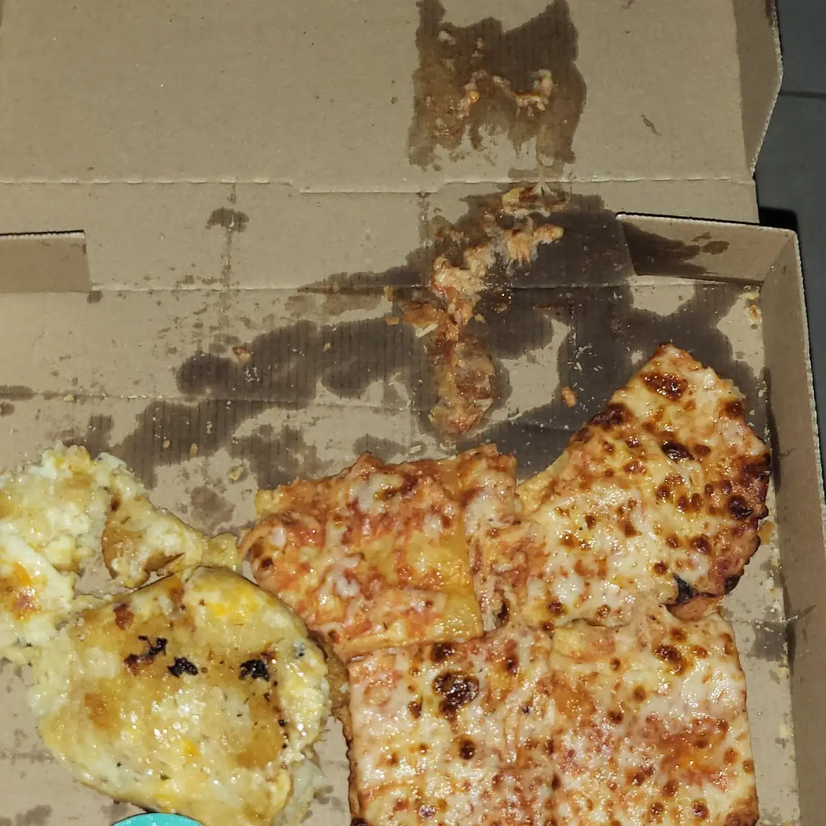Tater Tots and Med Thin Crust Cheese Pizza