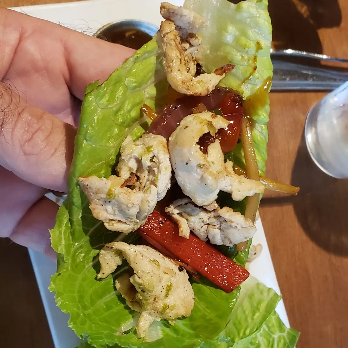 Korean Chicken Leaf Wraps