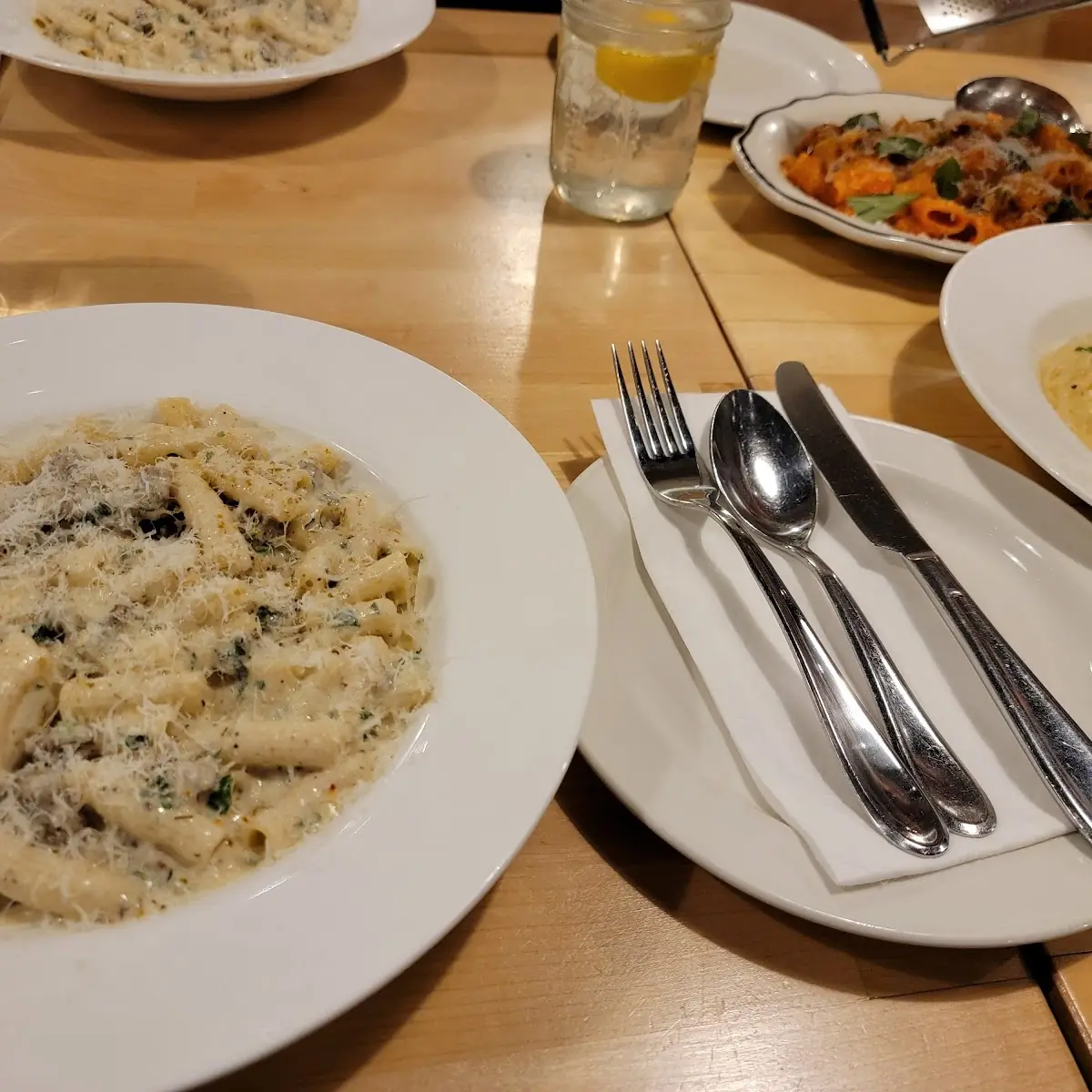 Penne Pasta with Parmesan Cheese