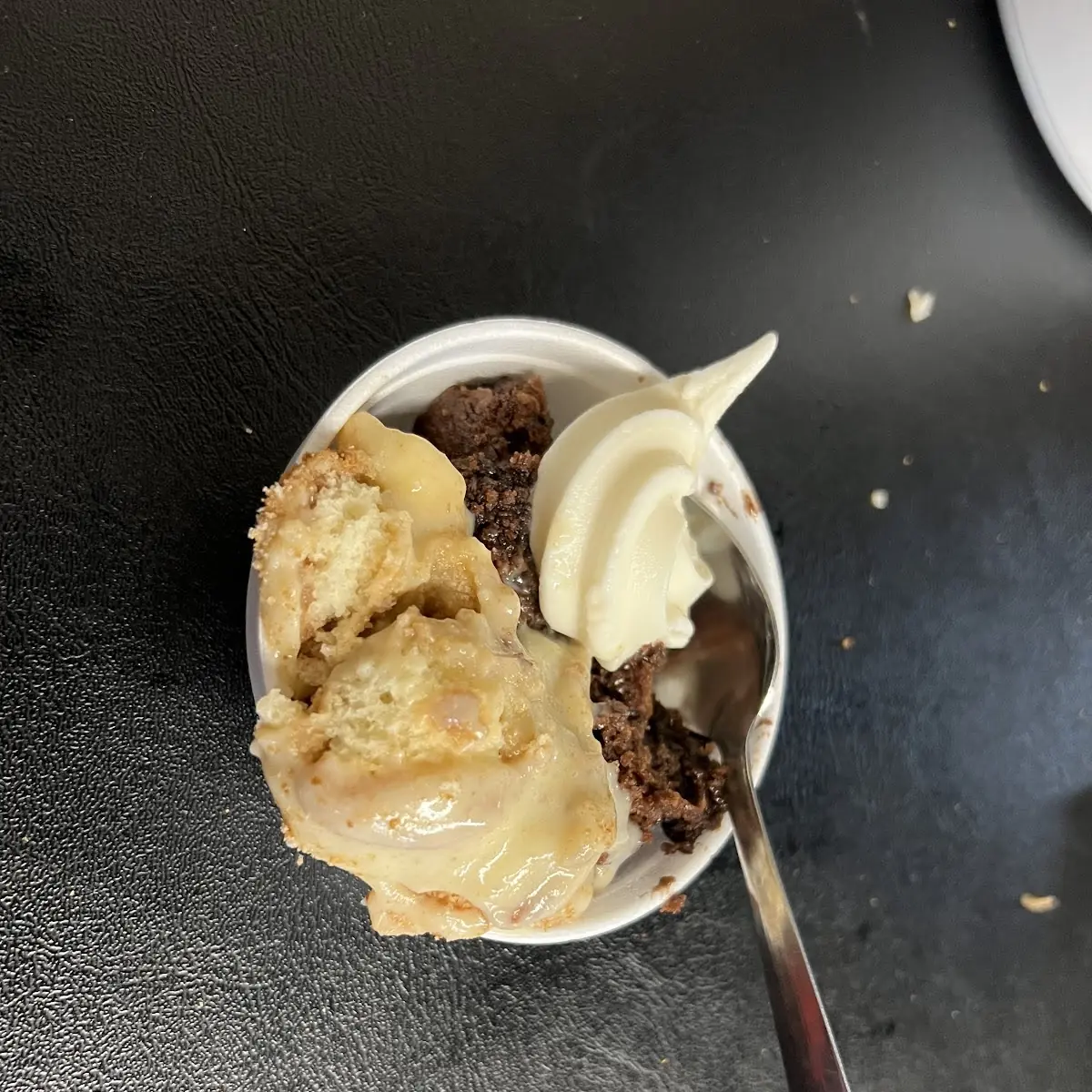 Lava Cake Banana Pudding and Vanilla Soft Serve