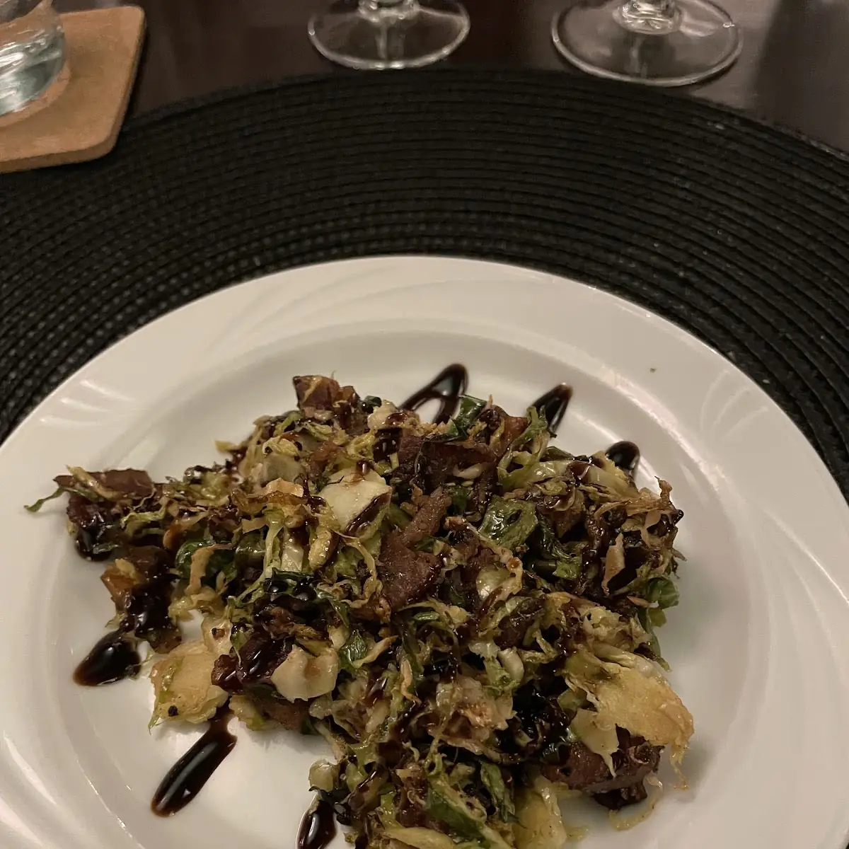 Shredded Brussels Sprouts with Bacon