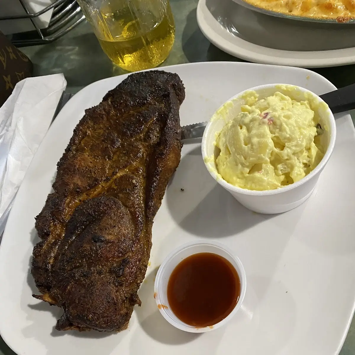 Pork Steak and Potato Salad