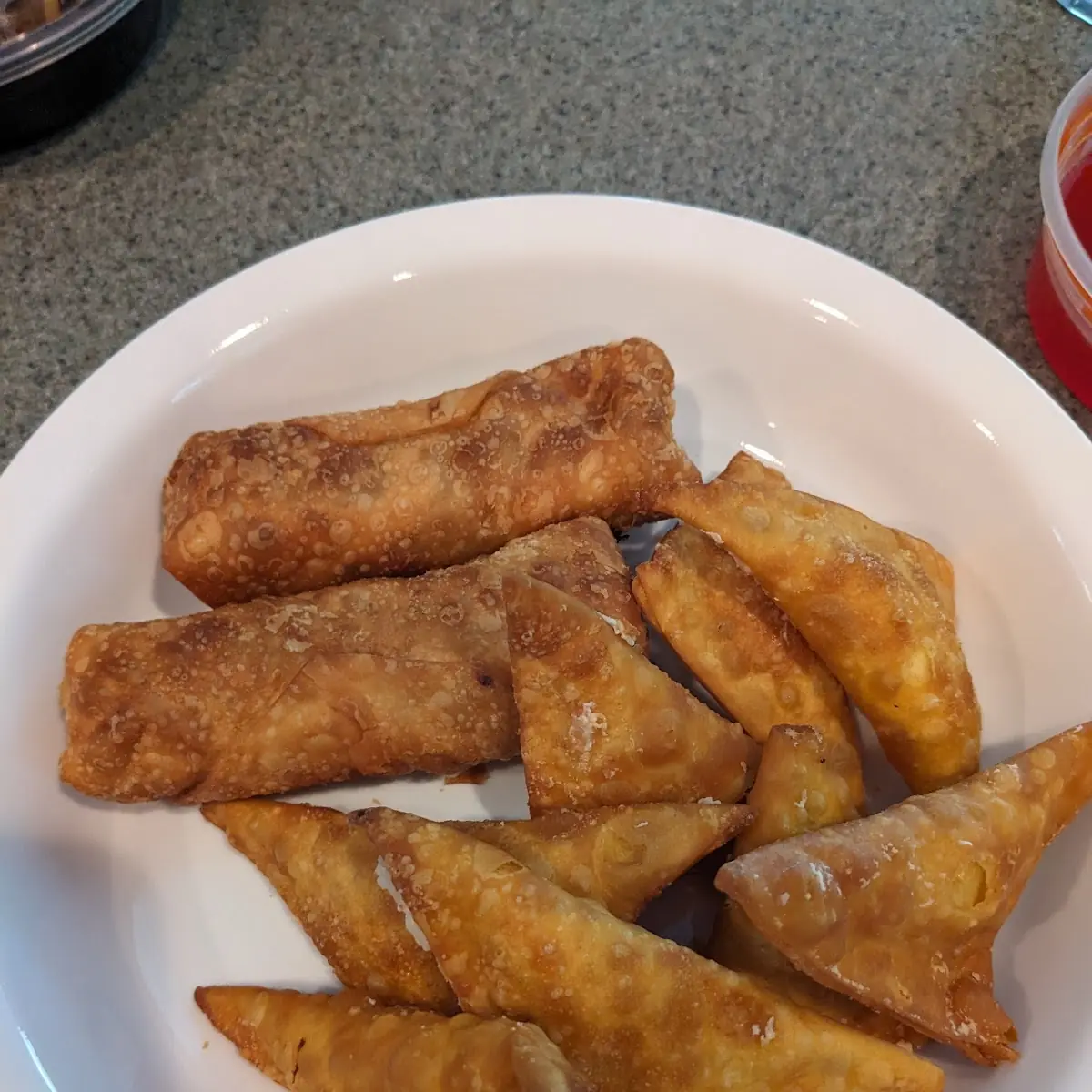 Shrimp Egg Rolls & Crab Wonton