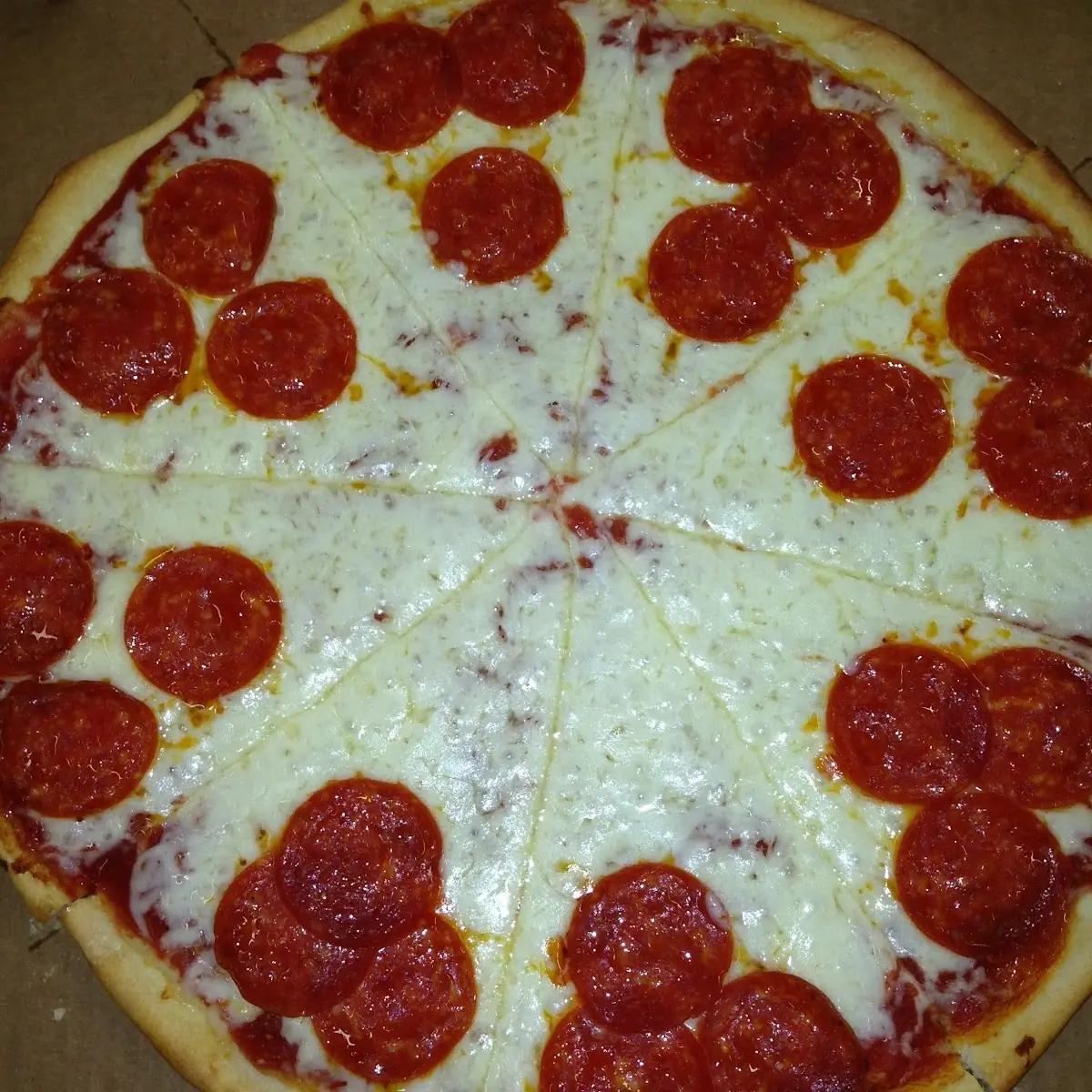 Round Cheese and Pepperoni Pizza