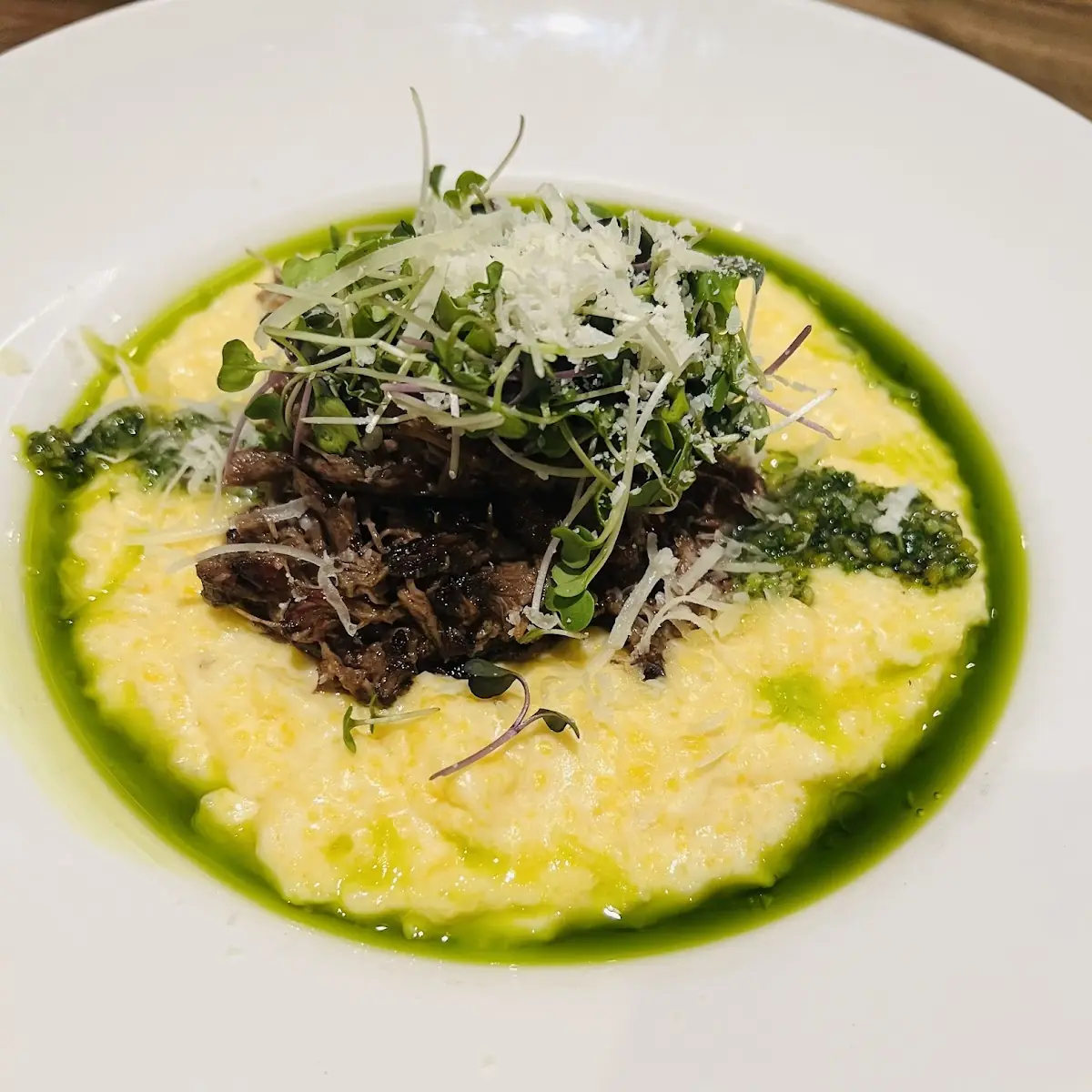 Braised Beef Short Rib over Polenta