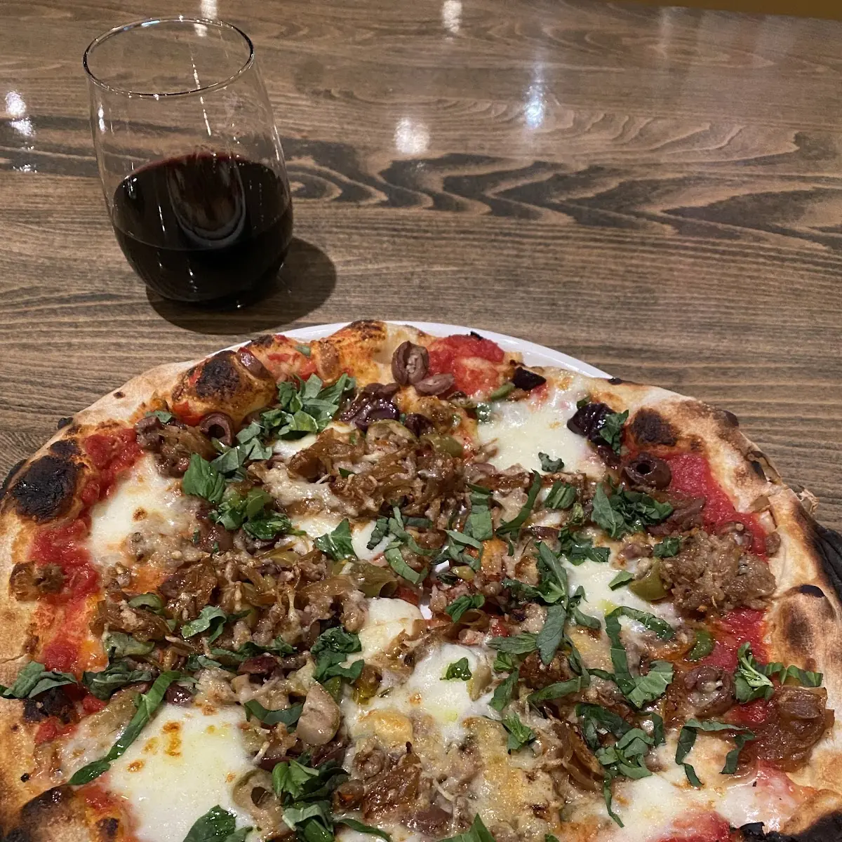 Olive and Sausage Pizza