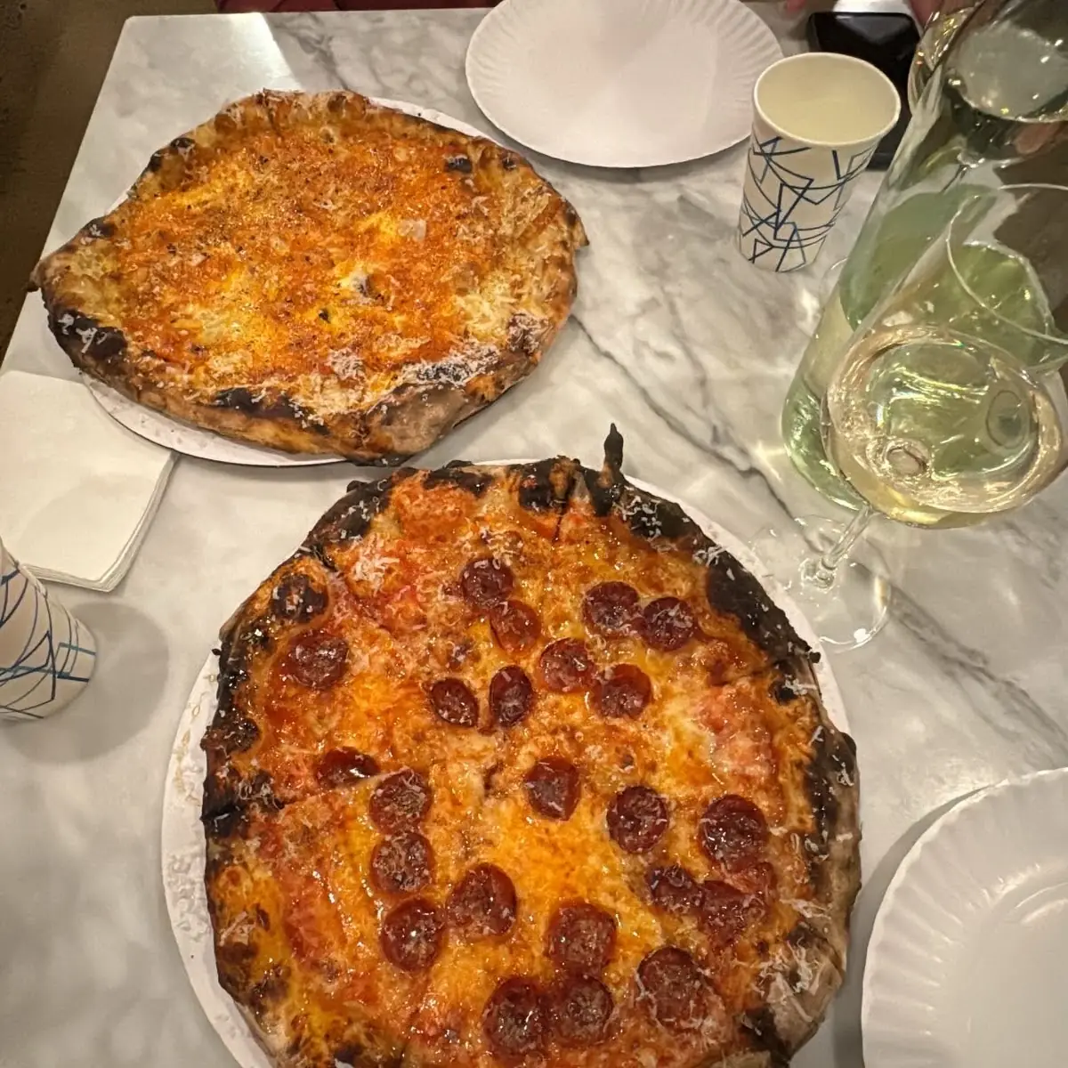 Vodka Pizza and Pepperoni Pizza