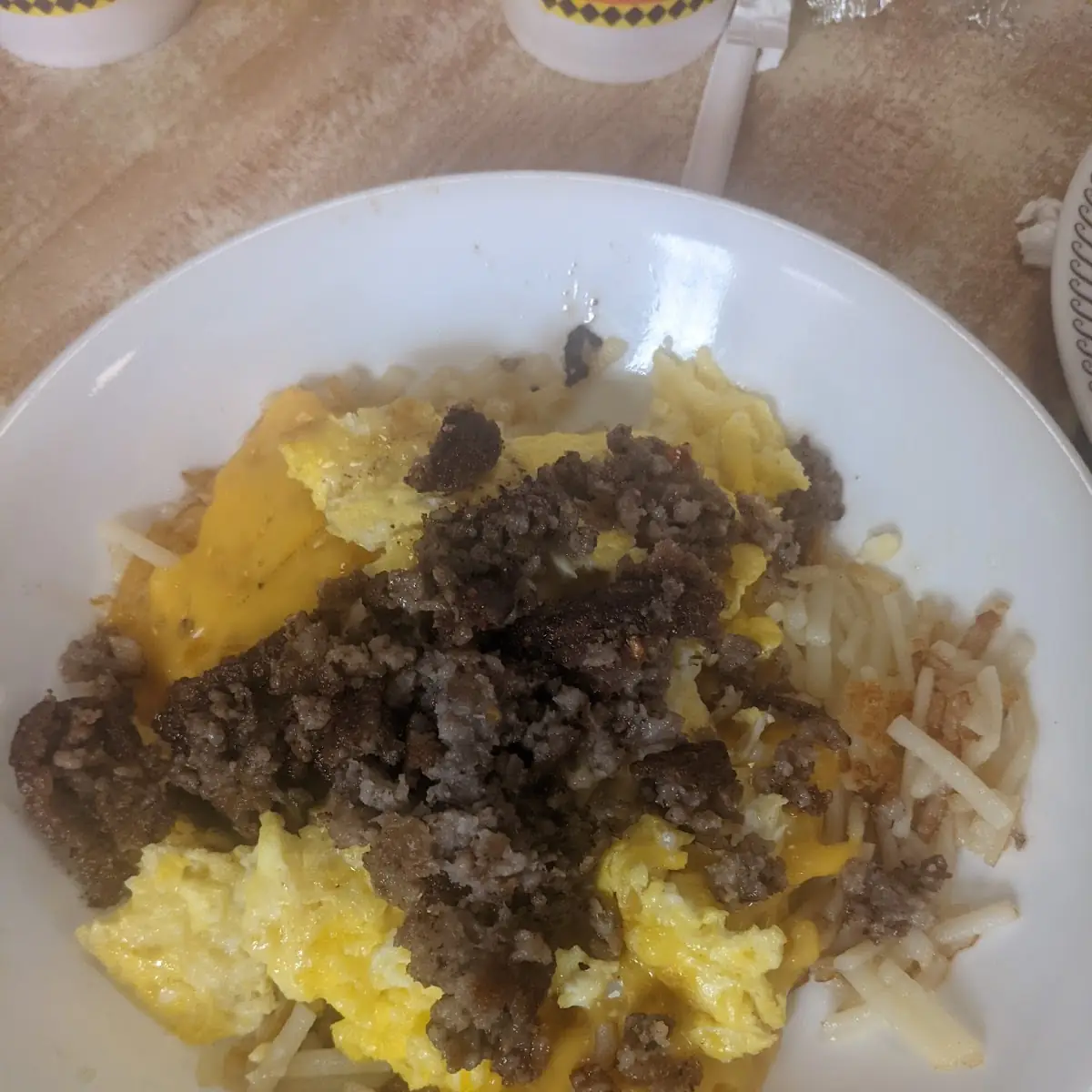Sausage Egg and Cheese Hash Browns