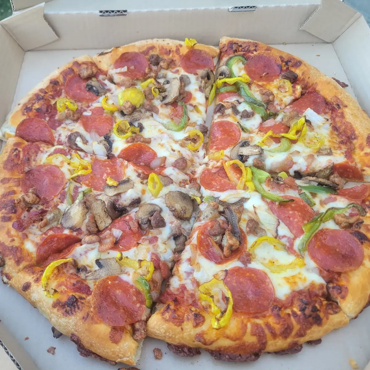 Supreme Pizza with Banana Peppers