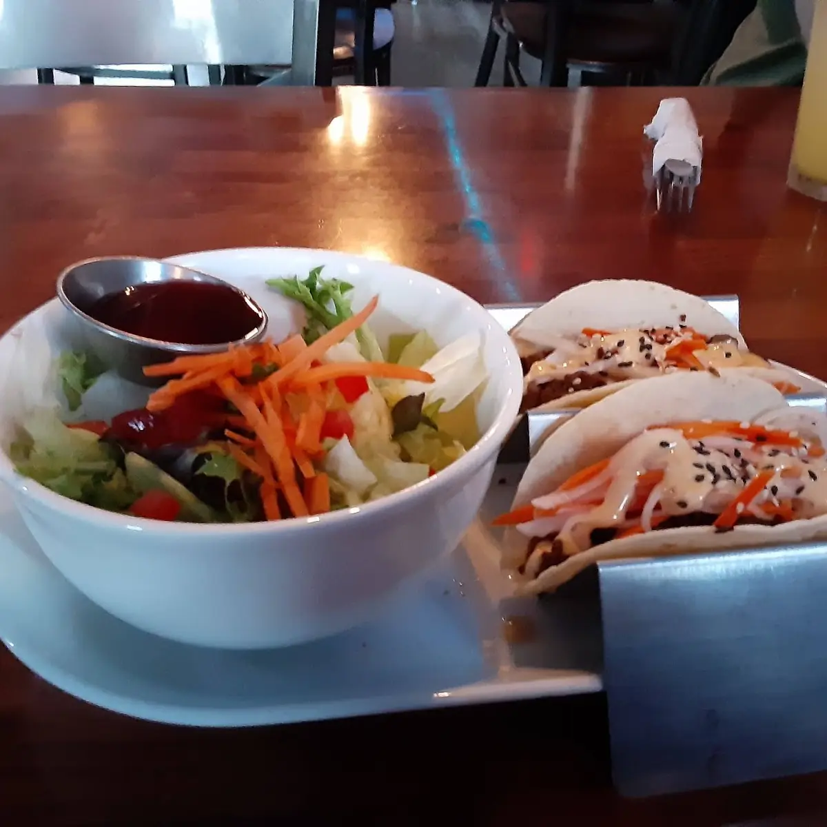 Beef Bulgogi Tacos with Salad