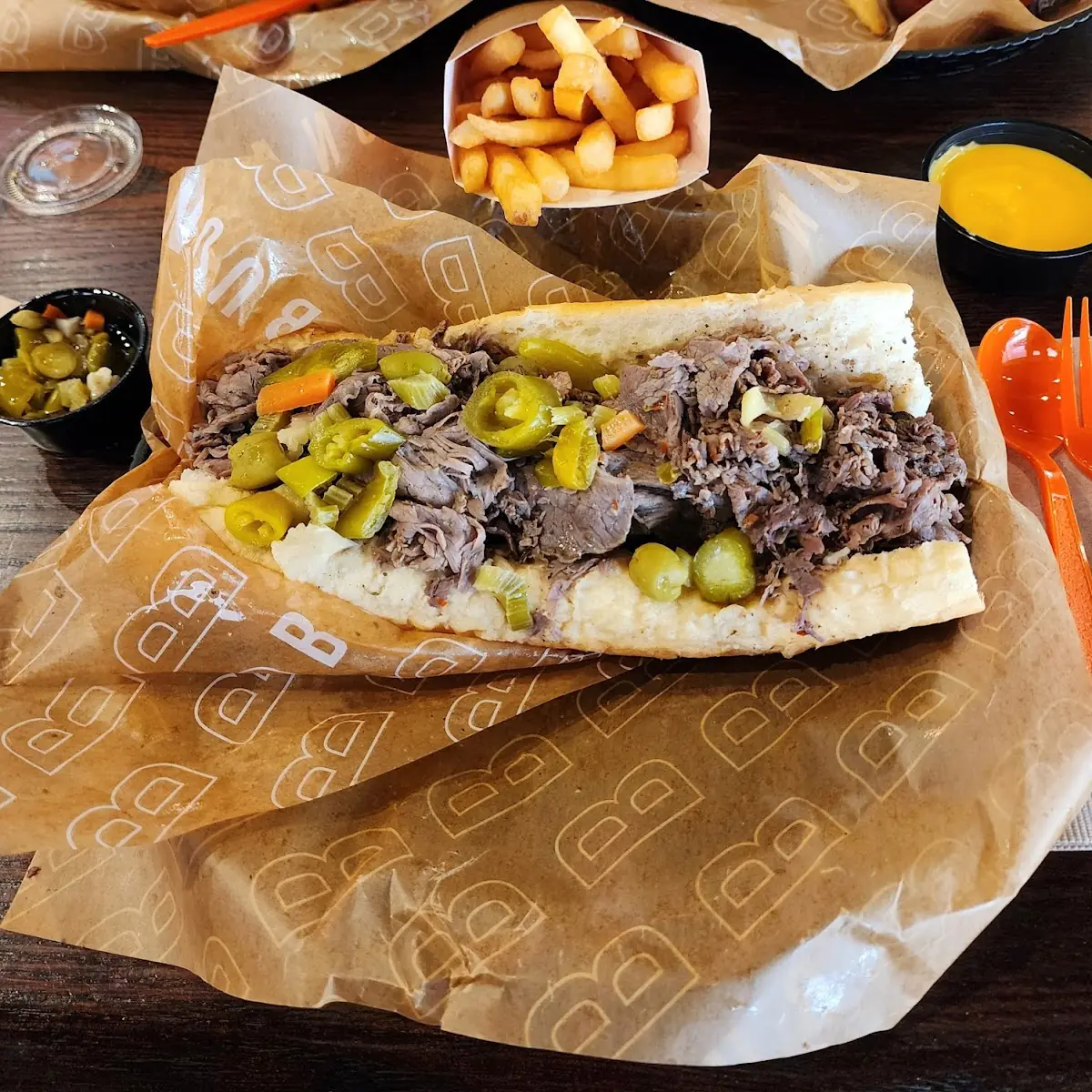 Italian Beef and Sausage Sandwich Combo