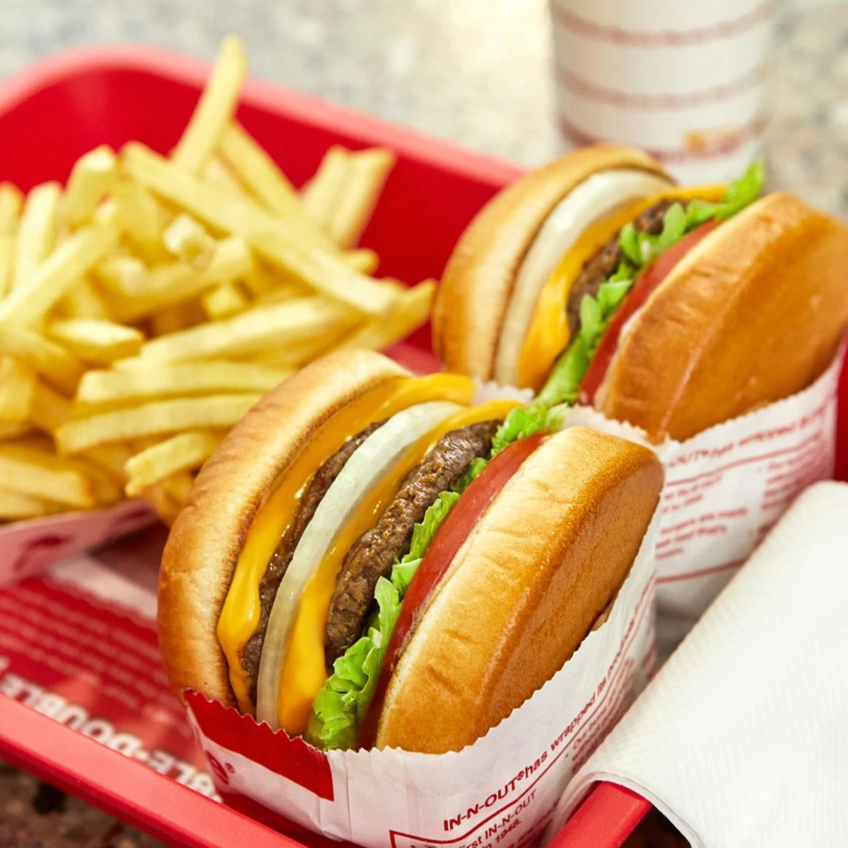 Double Double Burger and Fries