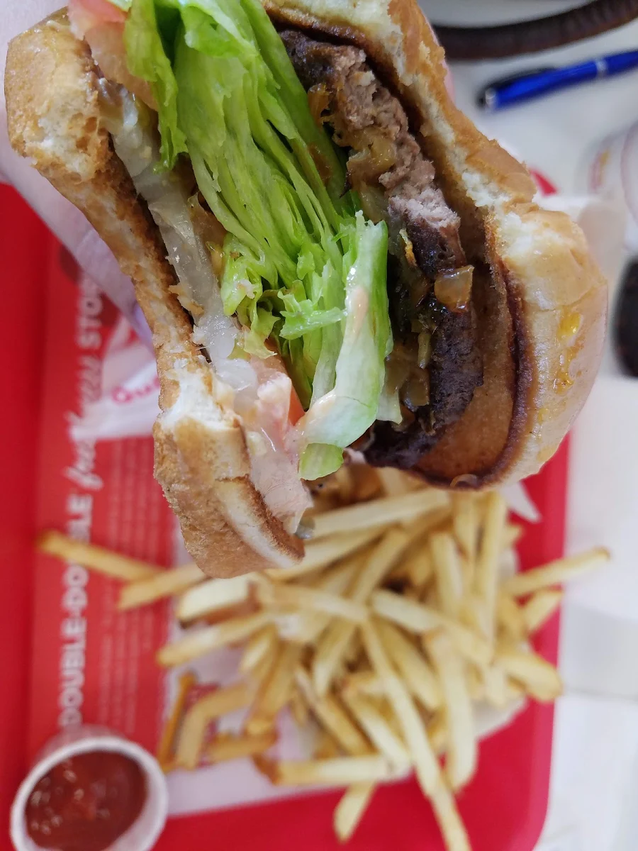 Well Done Burger Grilled Onions