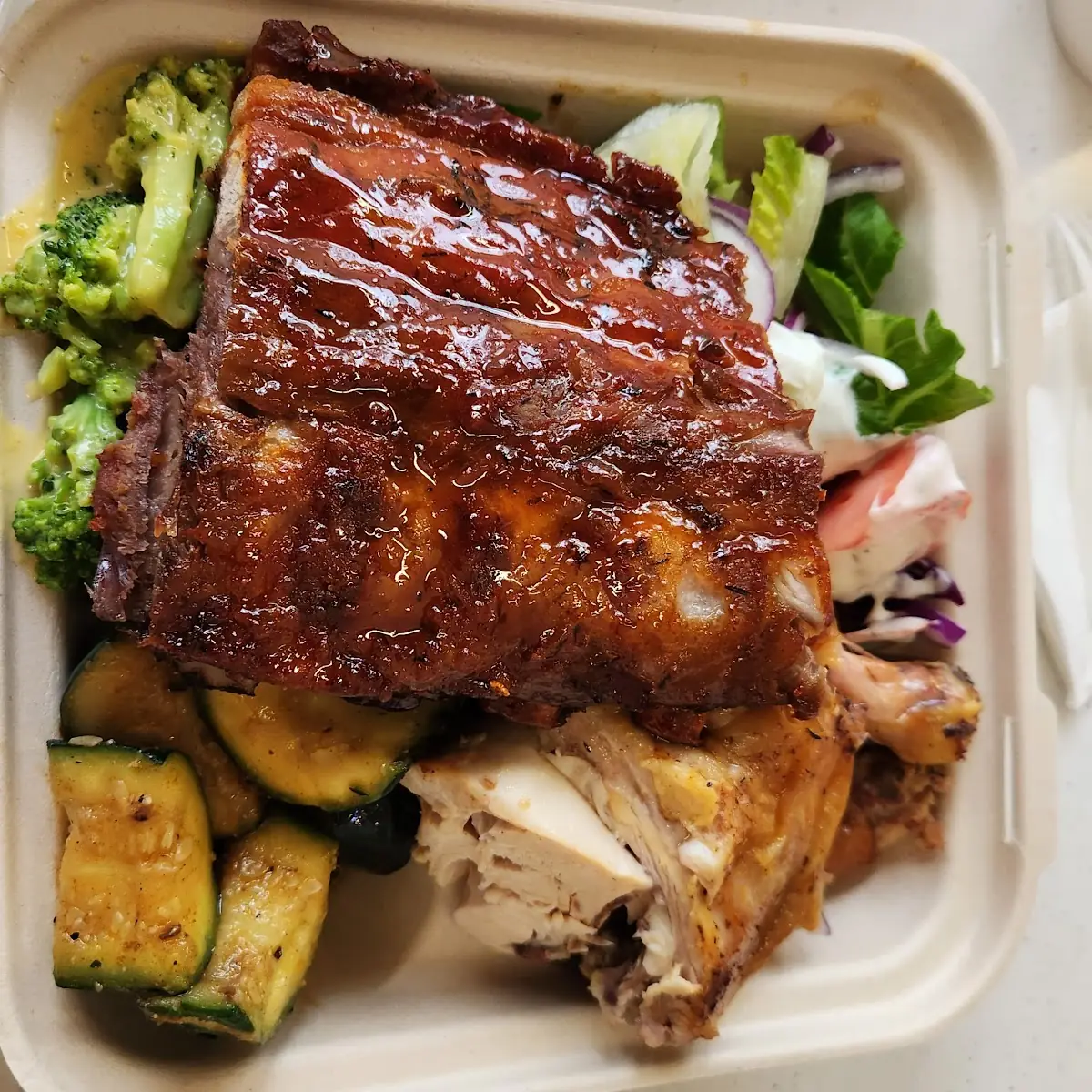Baby Back Ribs and Vegetables