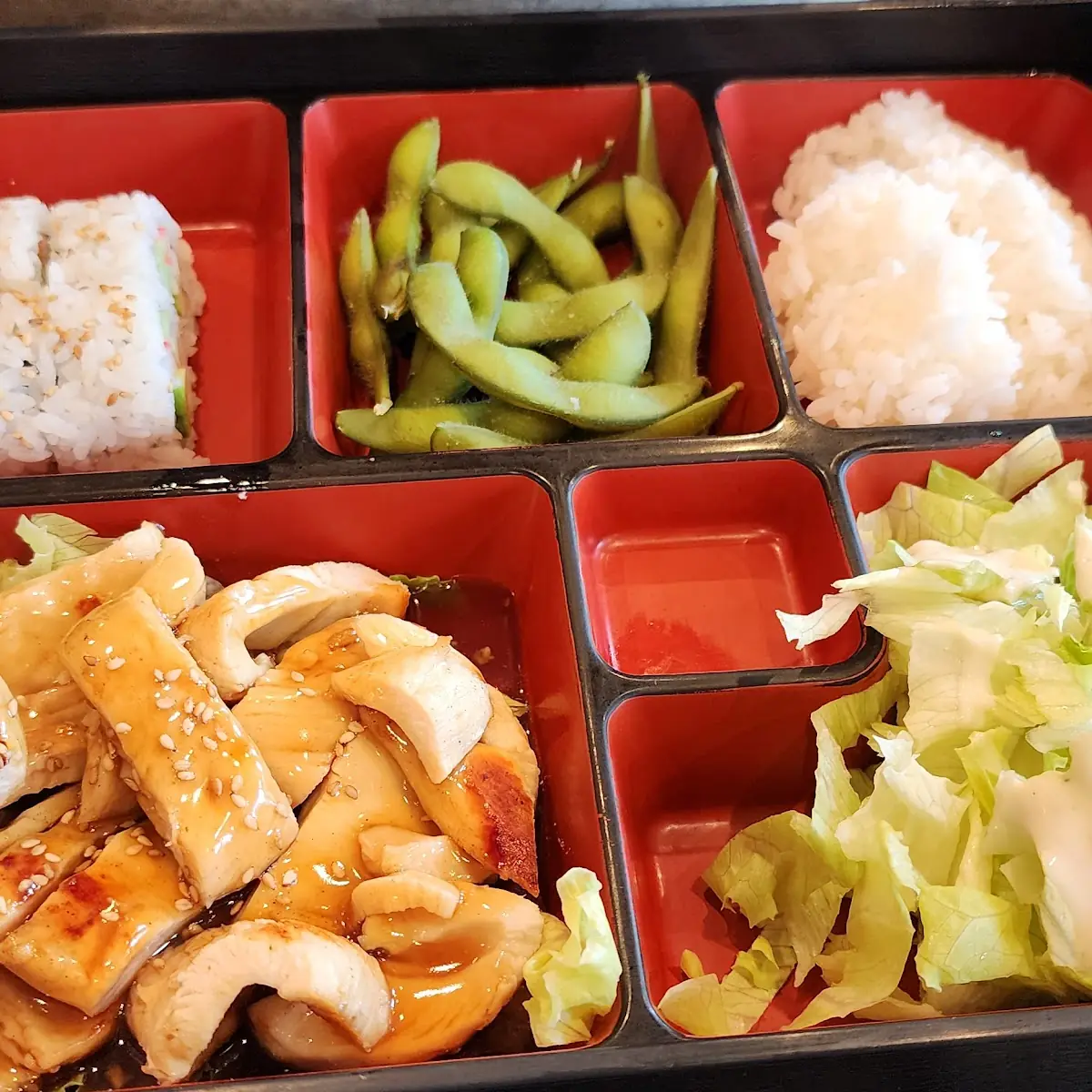 Bento Box with Teriyaki Chicken