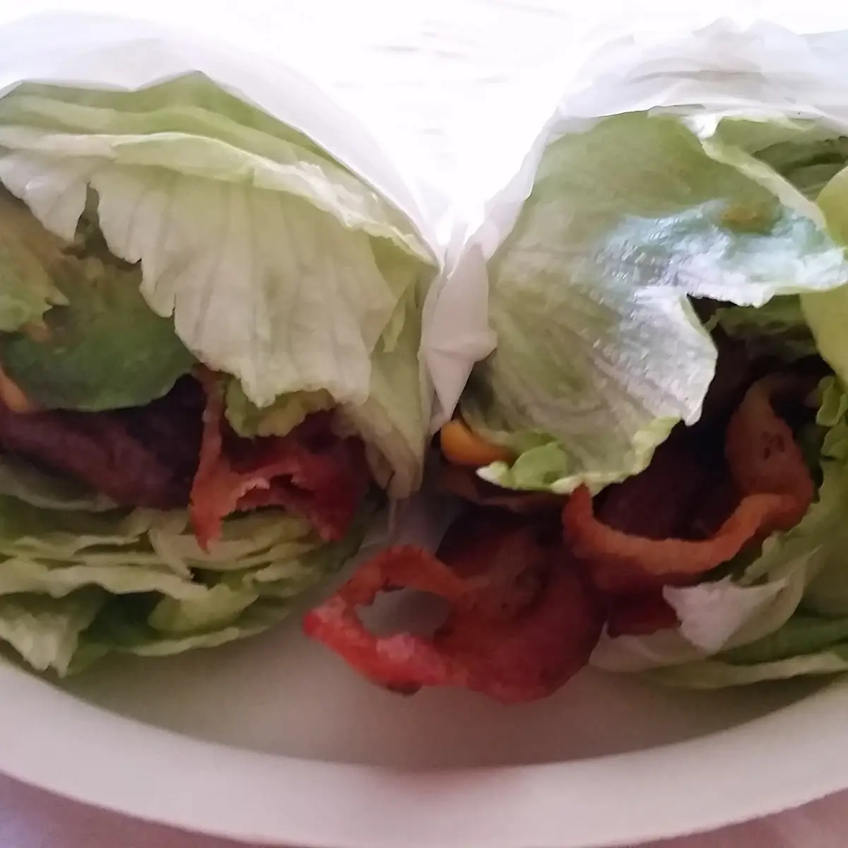 Lettuce Wrapped Bacon Avocado Double Cheeseburger