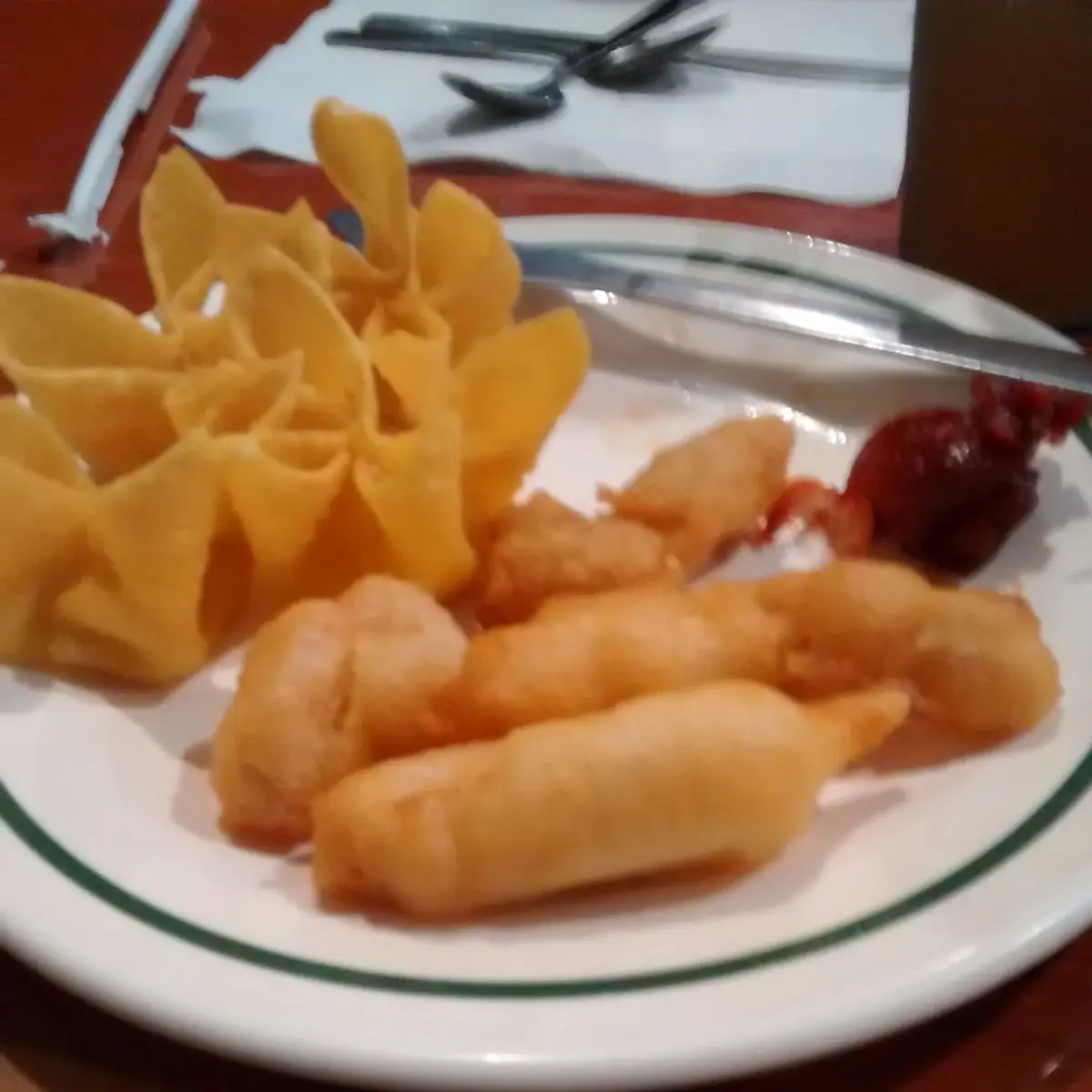 Wontons with Sweet and Sour Chicken