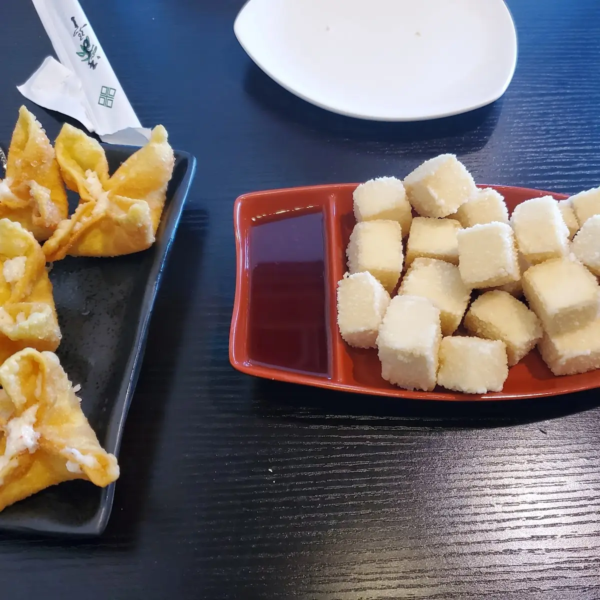 Fried Tofu and Crab Rangoon