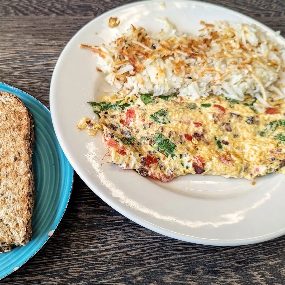 House Omelette with Hash Browns