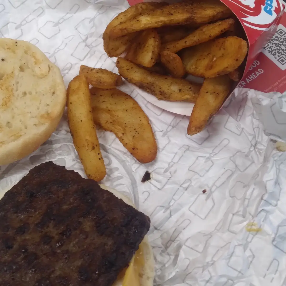 Sausage Biscuit and Potato Wedges