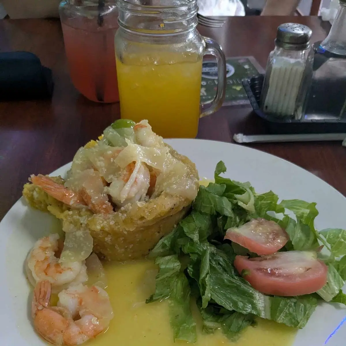 Garlic Shrimp Mofongo