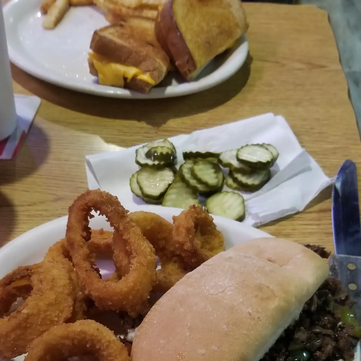 Philly Cheesesteak with Onion Rings