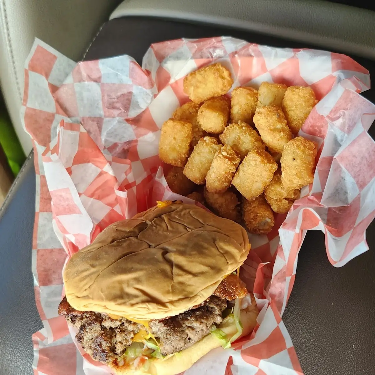 Green Chili Cheeseburger Basket