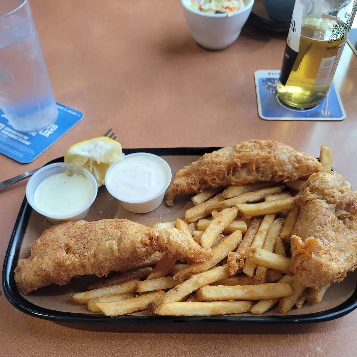 Blue Ribbon Beer-Battered Fish and Chips