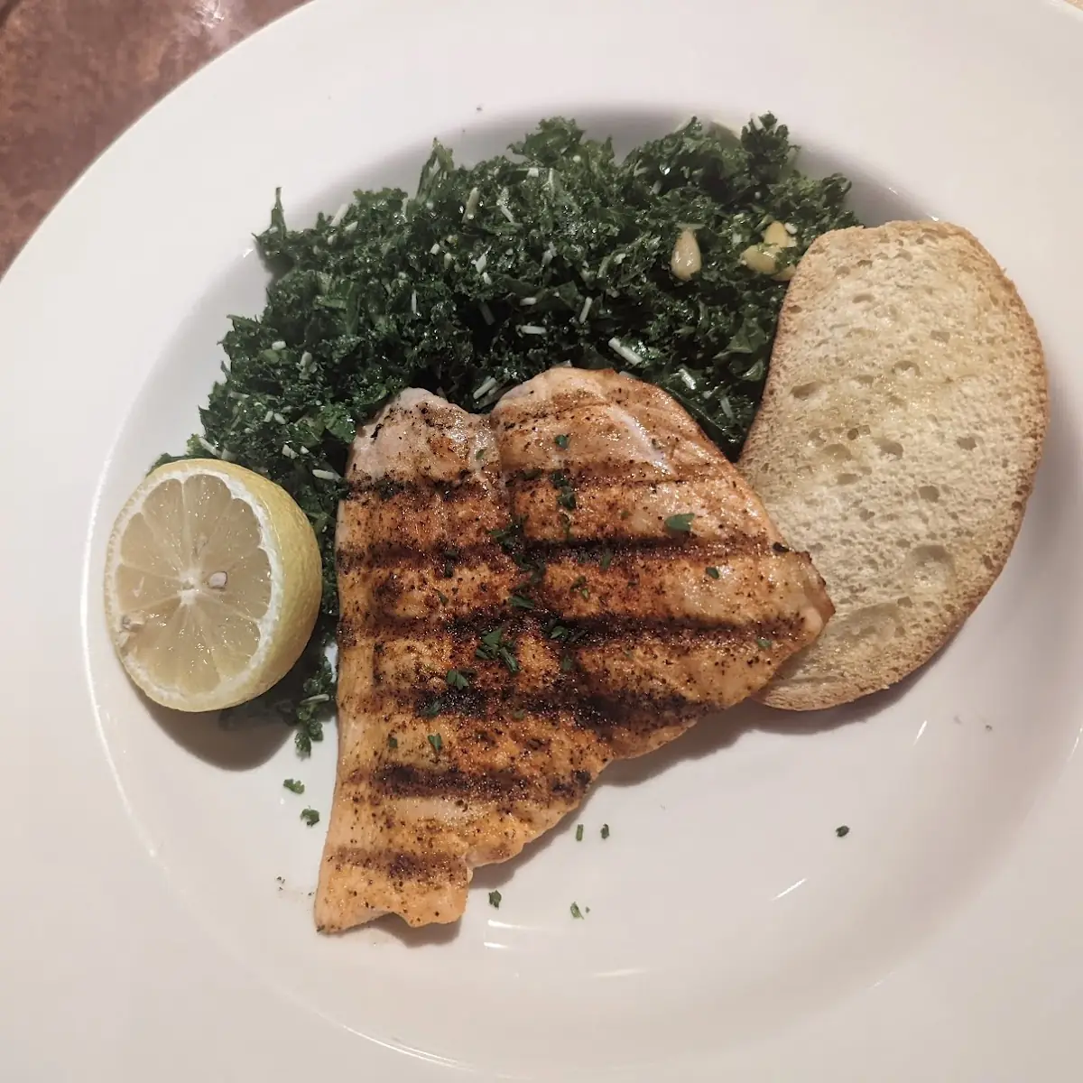 Kale Salad with Maple Glazed Salmon