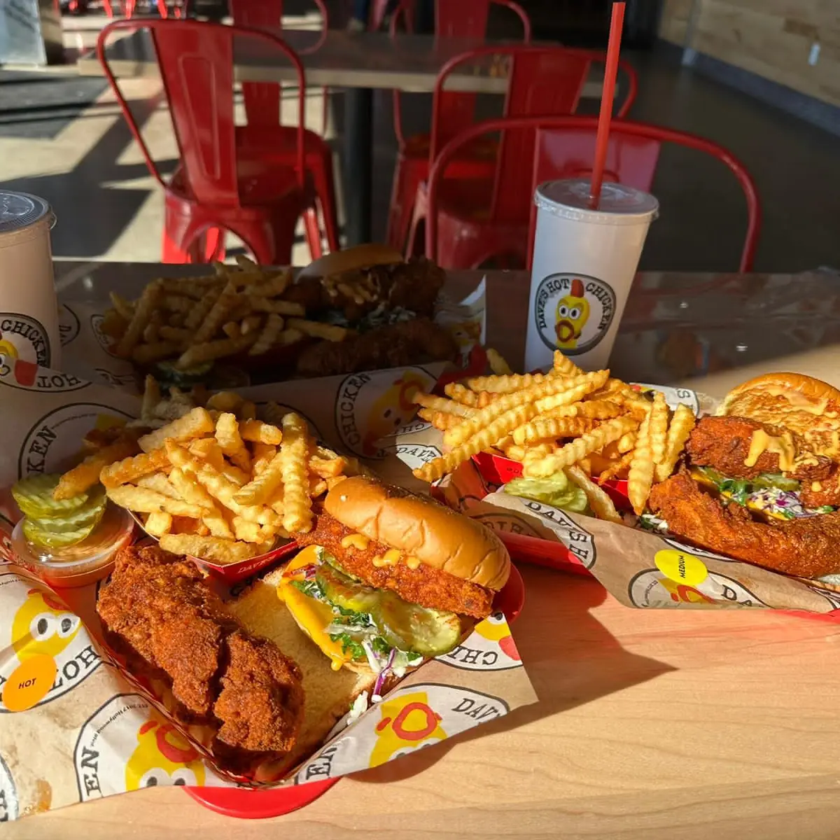 Spicy Chicken Sandwich and Fries