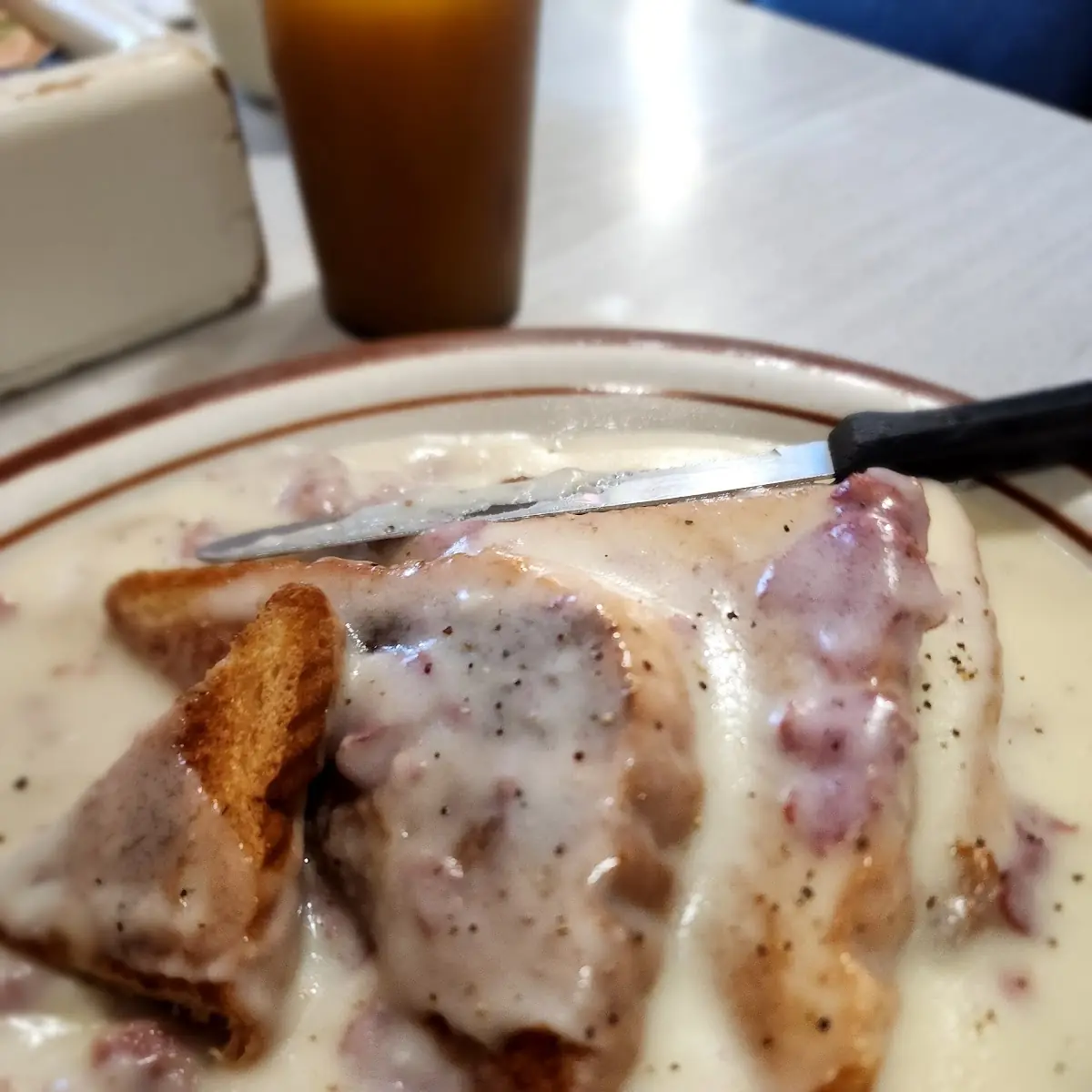 Chipped Beef over Texas Toast