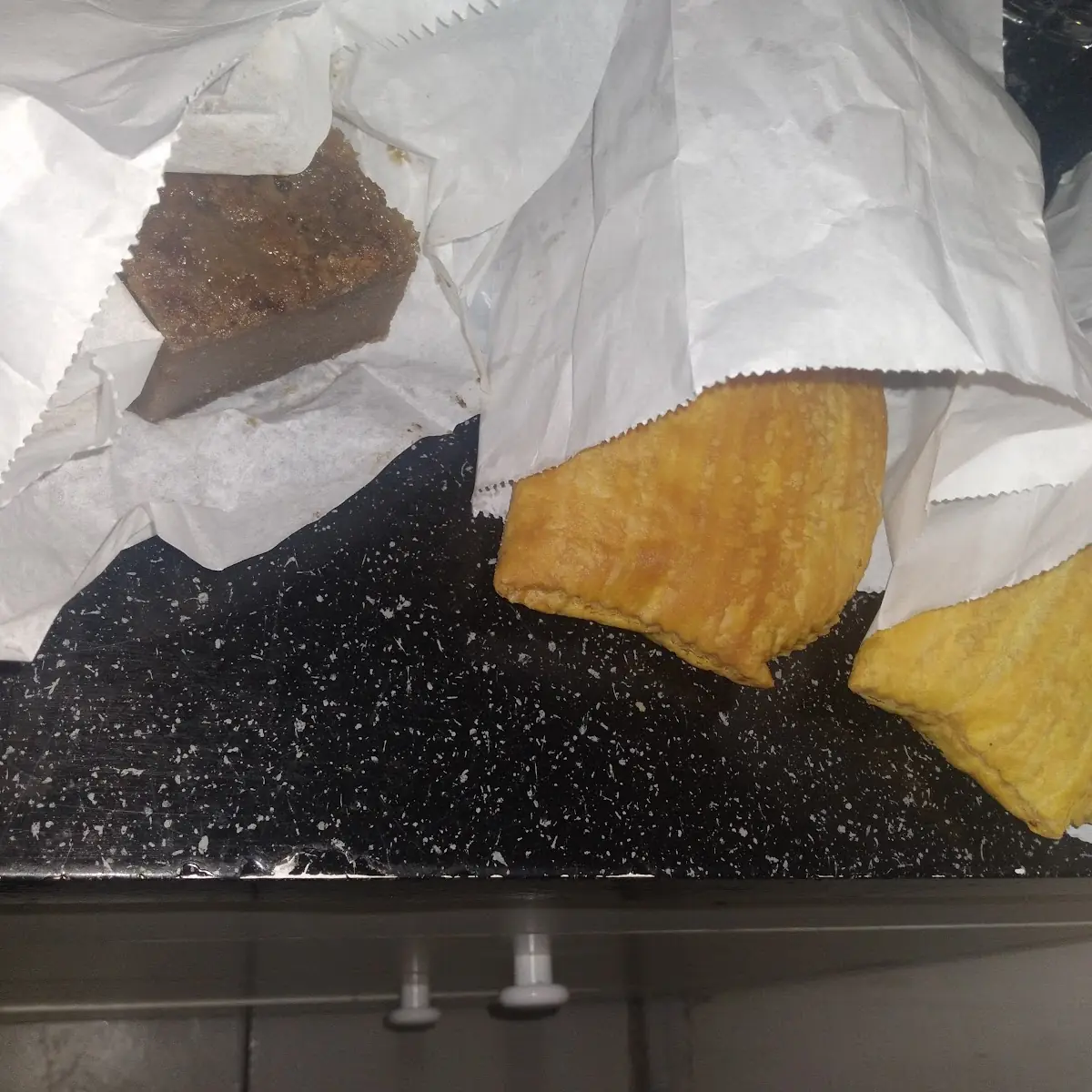 Bread Pudding and Beef Patty