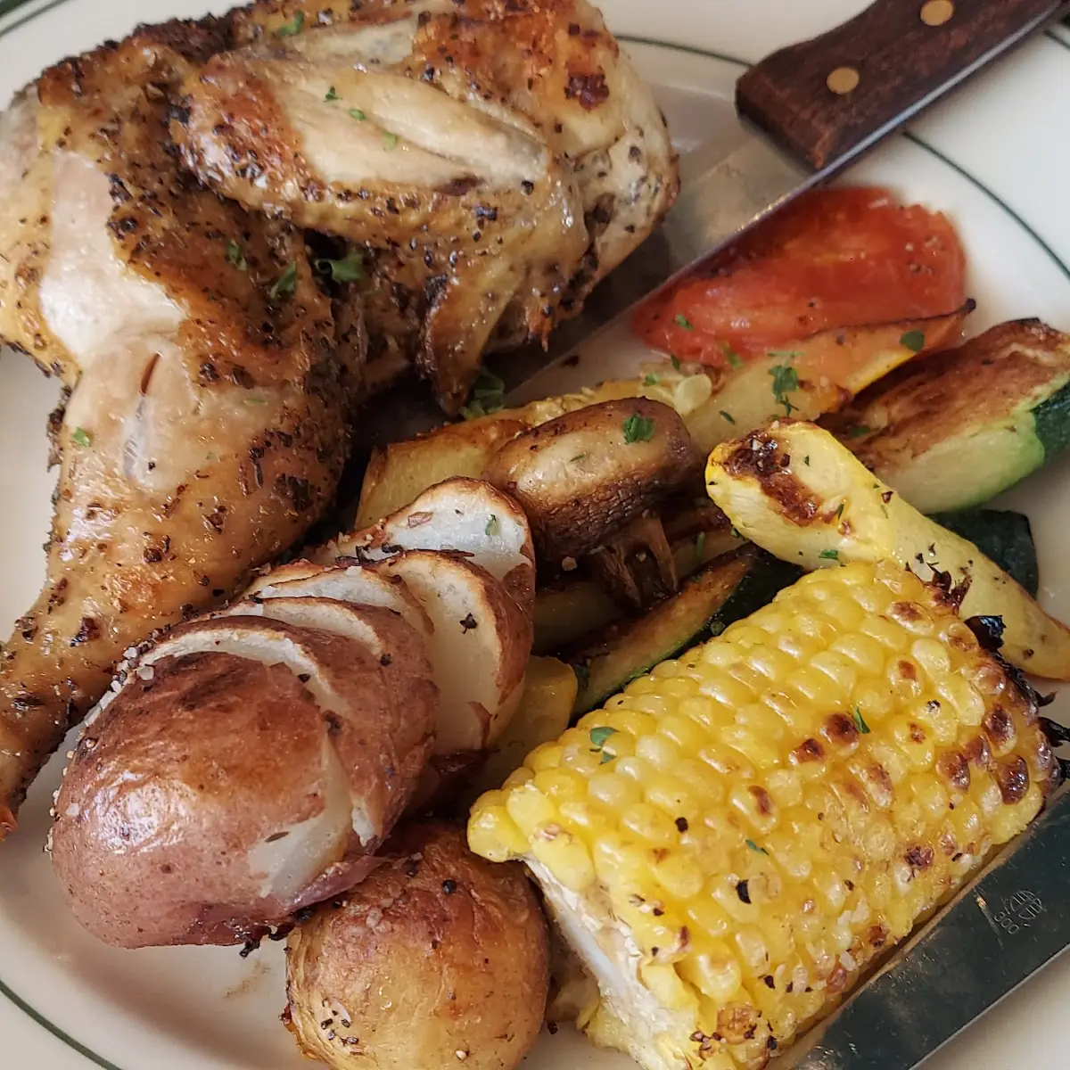 Wood Roasted Chicken with Mixed Vegetables
