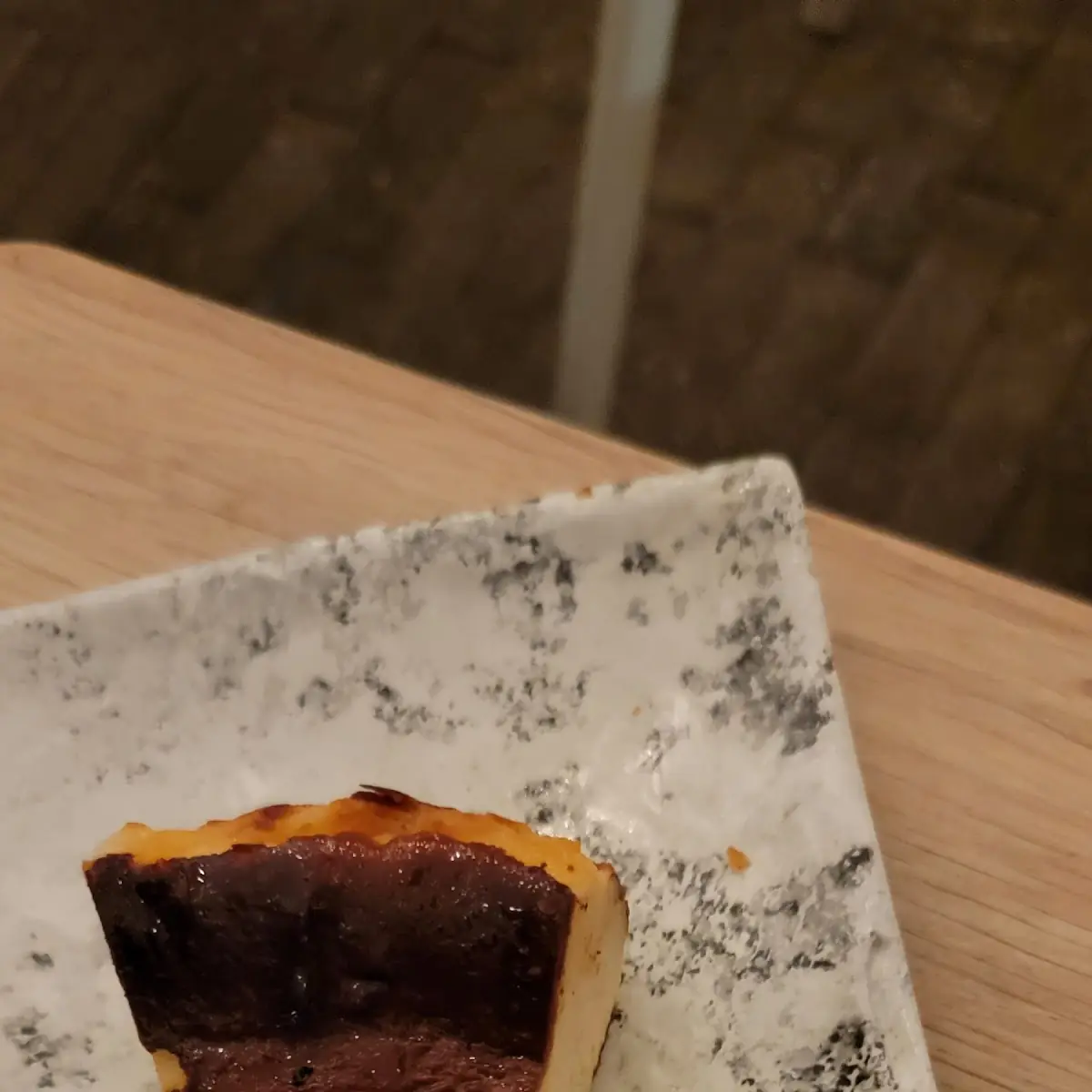 Basque Cheesecake with Strawberry Sauce